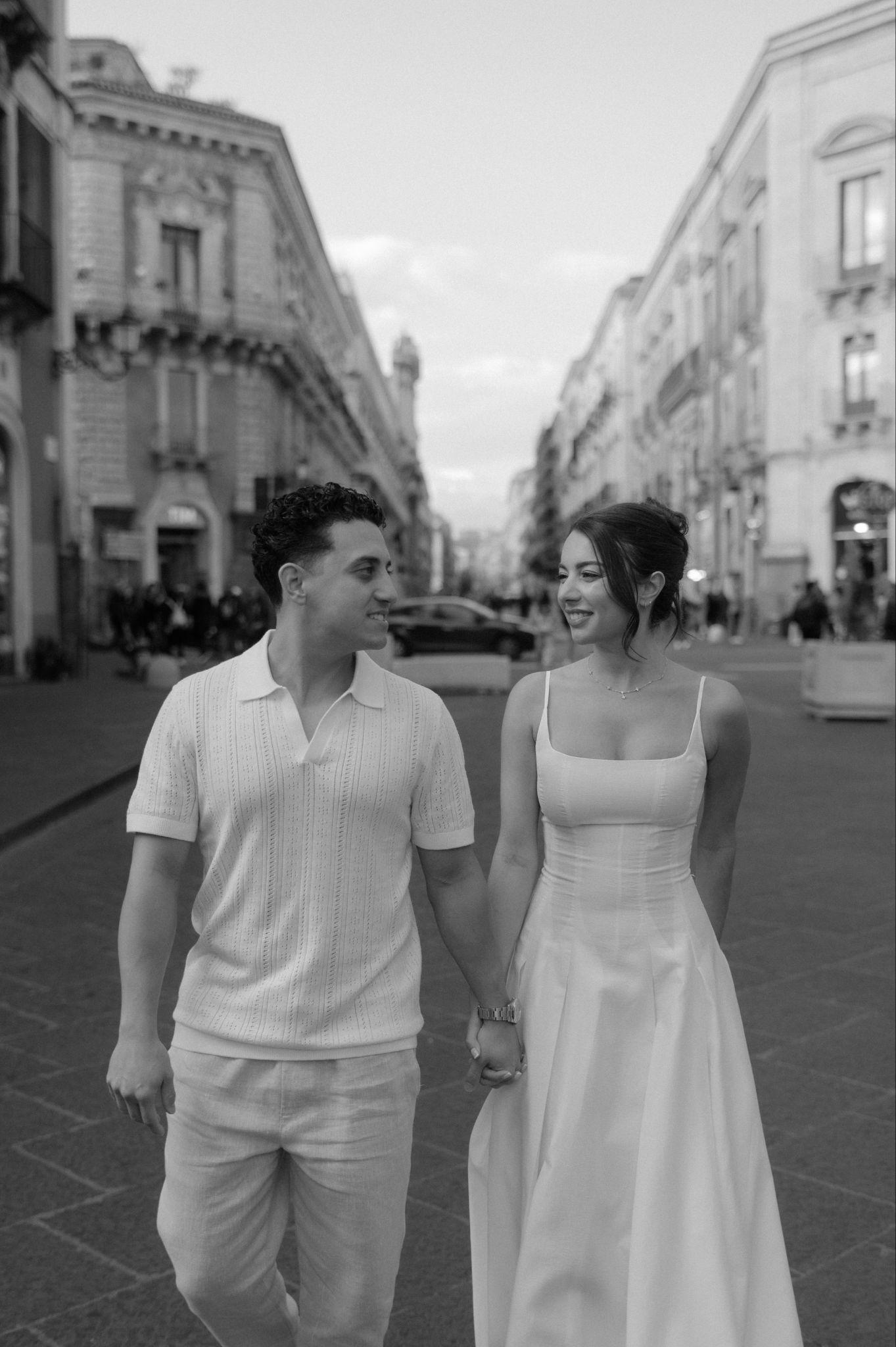Emilia and Salvatore engagement photo 3 in Catania, Sicily