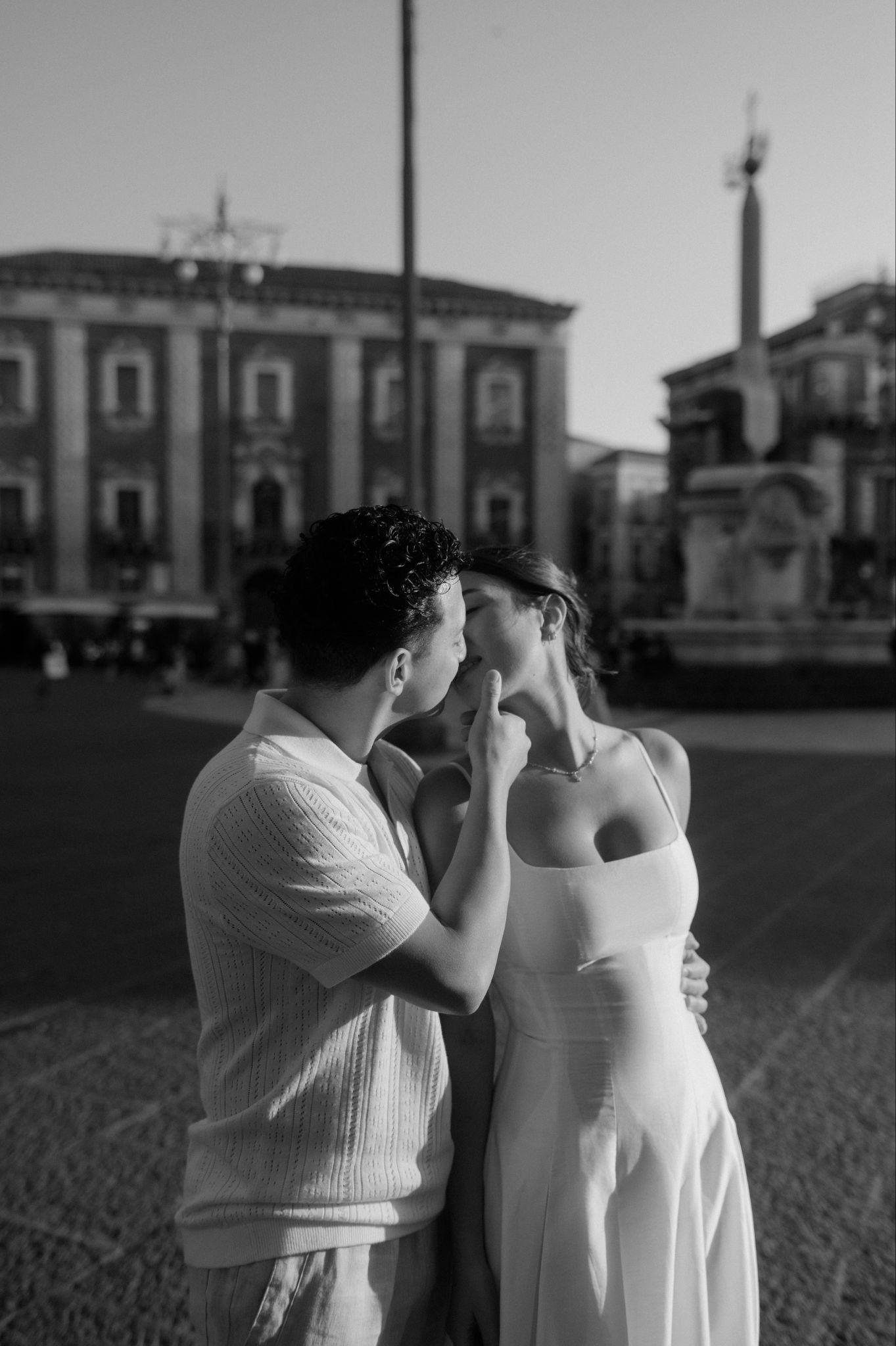 Emilia and Salvatore engagement photo 14 in Catania, Sicily